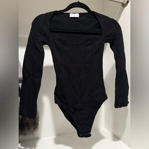 Black Long Sleeve knit Bodysuit